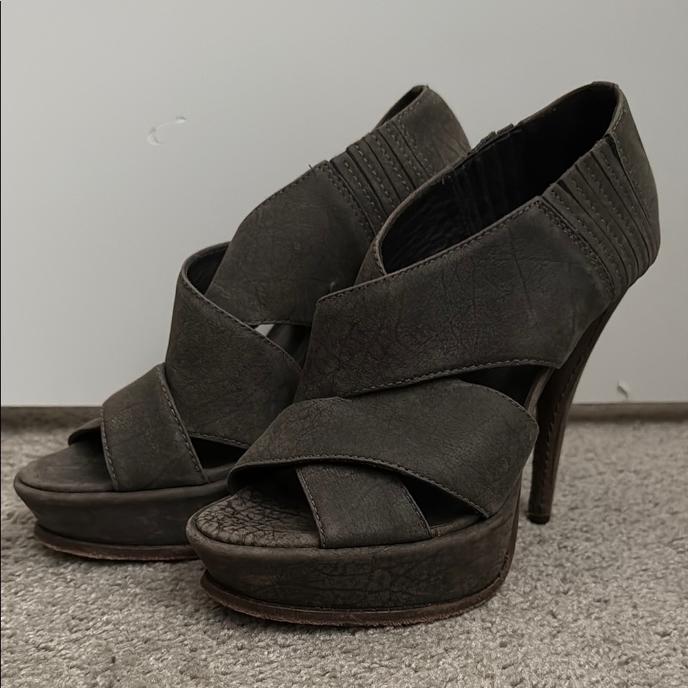 Elizabeth and James Gray Platform Sandals